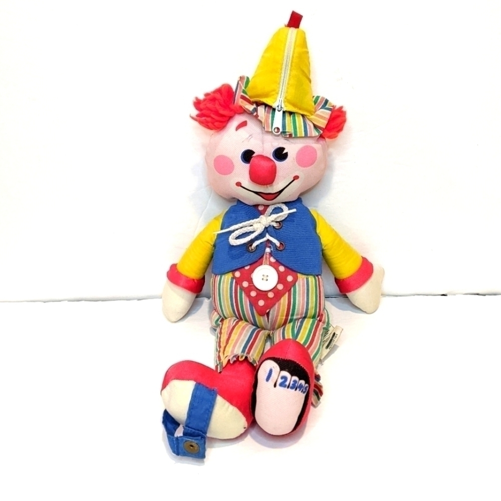 2/$20.Vintage Fisher Price Clown Plush 1984 #178